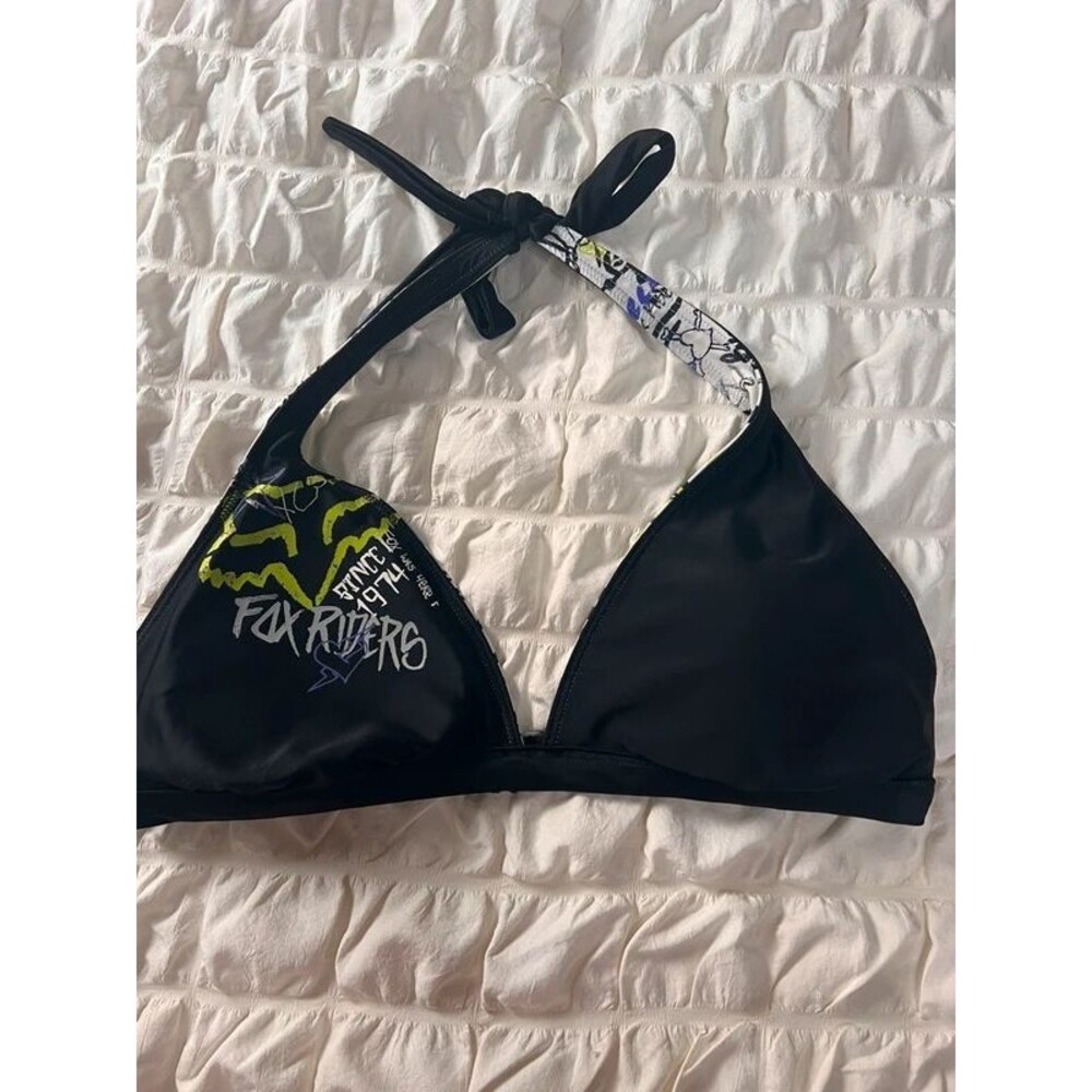 Vintage Y2K Fox racing bikini top reversible